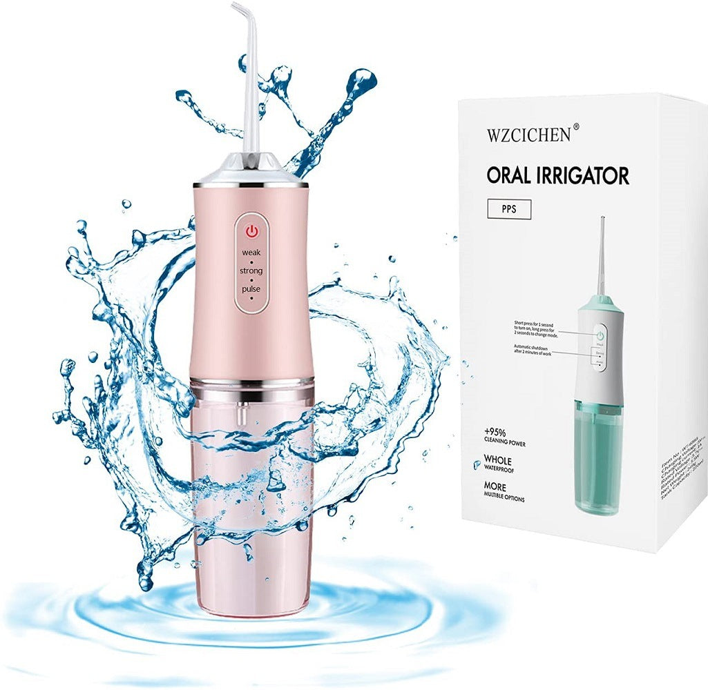 Portable USB Water Flosser in use