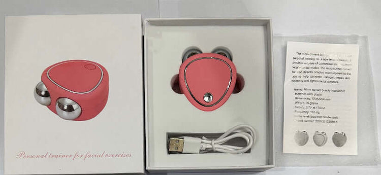 Portable microcurrent face lifting massager